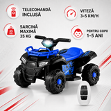 ATV Electric Copii cu telecomanda, 6V, 3–5 km/h, 1–6 ani – Distracție Off-Road, Sigur și Ușor de Utilizat