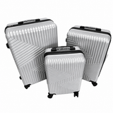 Set 3 Valize de Voiaj ABS, Mare 73 cm + Medie 65 cm + Cabină 55 cm, Roți Duble 360°, Mâner Telescopic, Carcasă Rigidă Rezistentă
