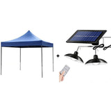 Set Grădină Evenimente AT PERFORMANCE® – Cort Pavilion 3x3m + 2 Lămpi Solare LED cu Telecomandă, IP65, Iluminare Autonomă