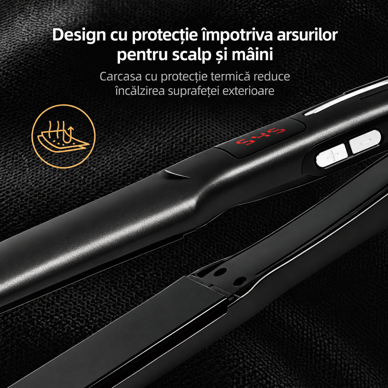Placă de Îndreptat Părul HALEY HY-3023, 60W, Încălzire Rapidă, Modelare de Lungă Durată, Design Unic, Hair Straightener