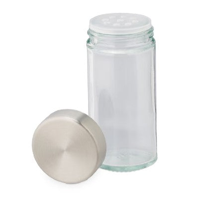 Set 16 recipiente condimente din sticla, cu suport din MDF, 29 x 28 x 12 cm.