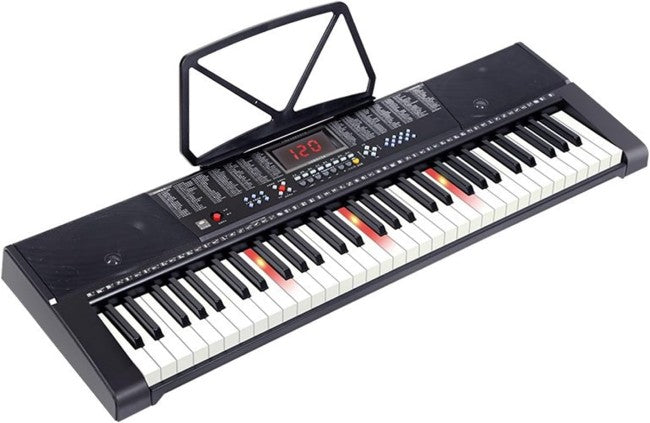 Orga electronica AT PERFORMANCE®, 61 de clape luminate Led MK-2108, Functii invatare, redare USB si Jack, Inregistrare.