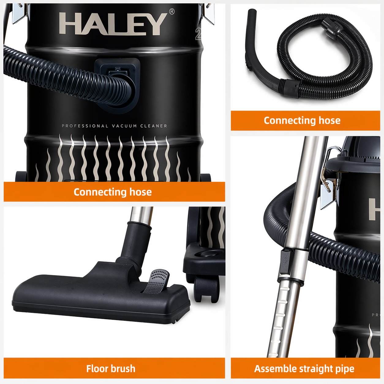 Aspirator Profesional HALEY HY-9925 CD, 5000W, 28L, Funcție Suflare
