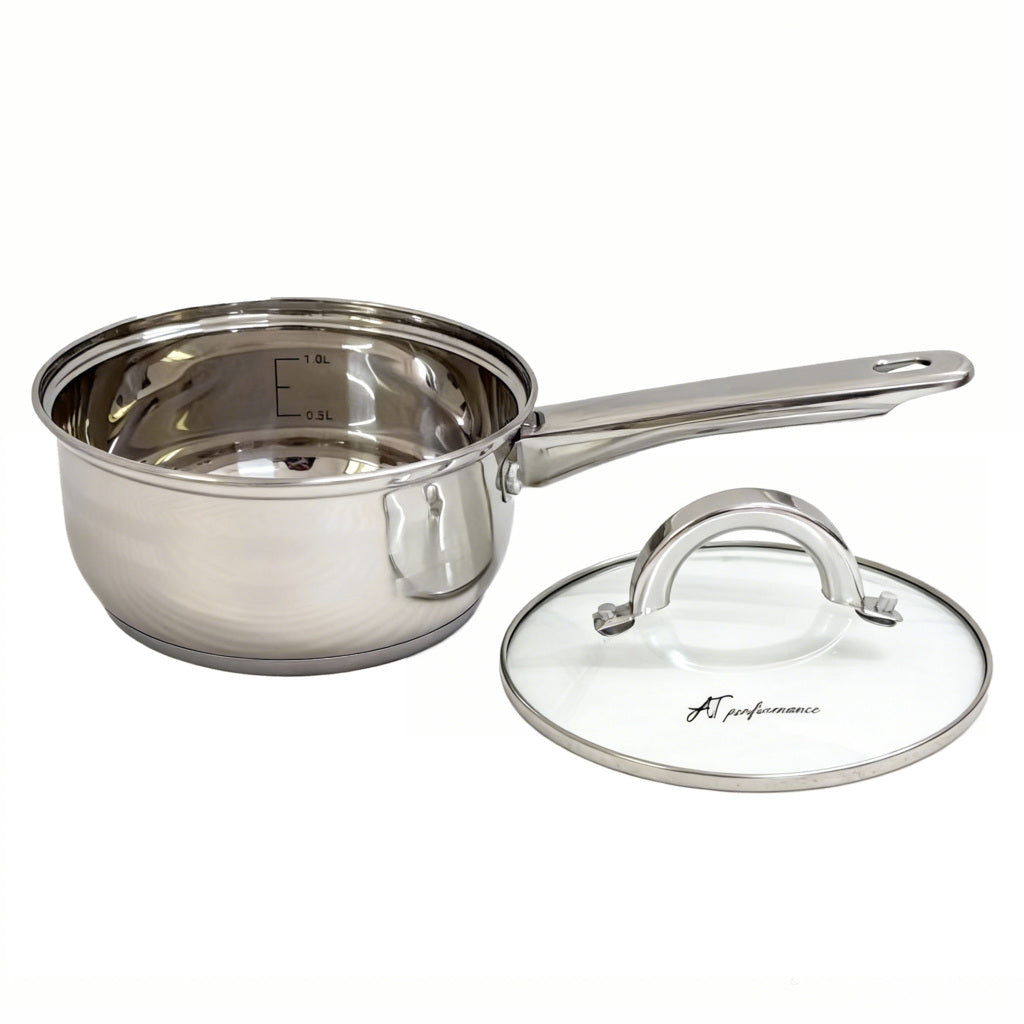 Set Oale din Inox 3 Piese cu Capace din Sticlă – Compatibile Inducție, Rezistente și Durabile