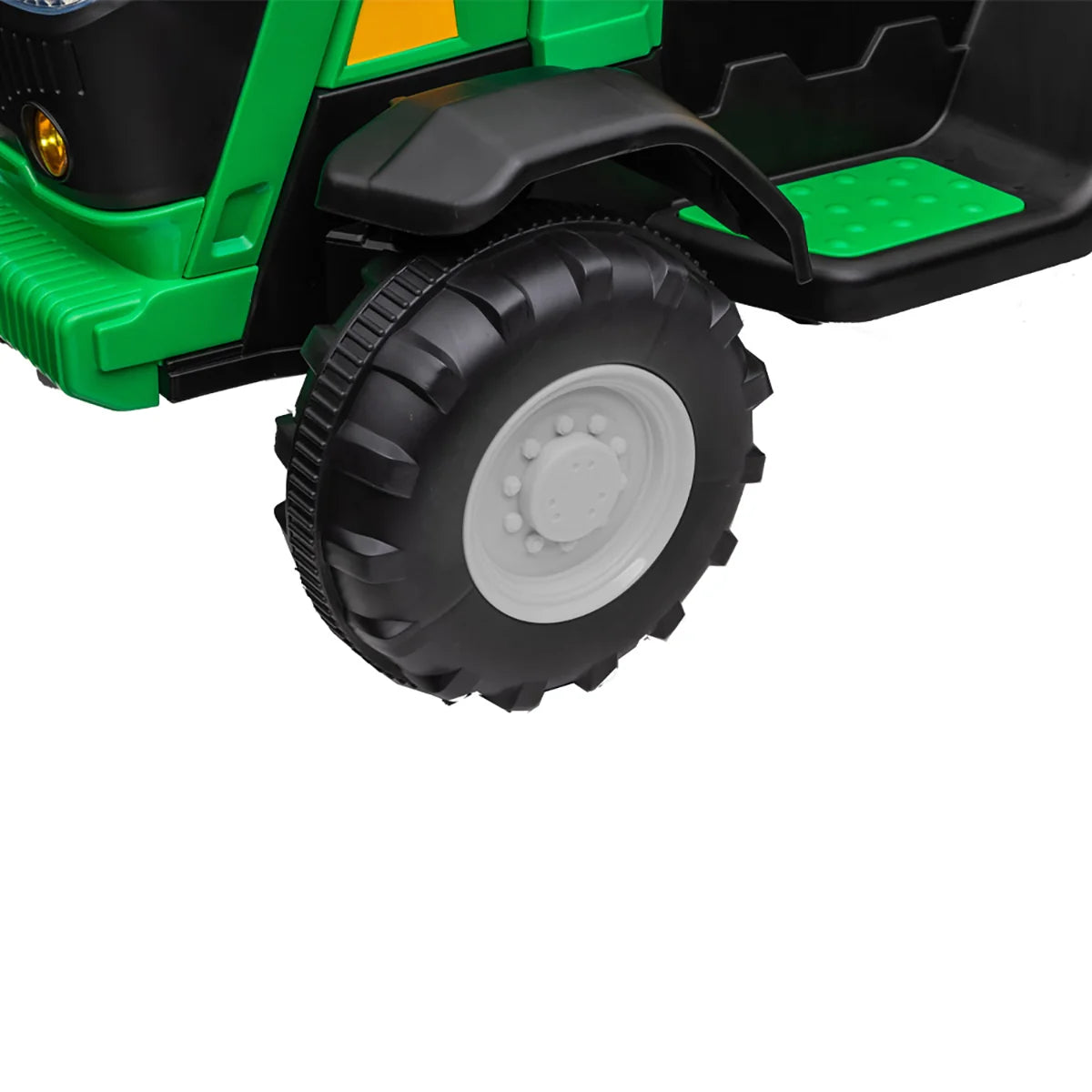 Tractor Electric cu Telecomandă pentru Copii KIDOO, cu Remorcă și Gard, Far, Sunet Motor, Claxon, MP3/USB – 3-6 Ani