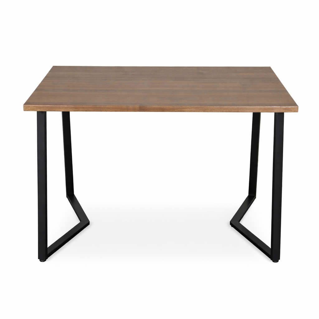 Set Masă Dining 120x70 cm cu 4 Scaune, Blat Lemn, Cadru Metalic – Stil Modern