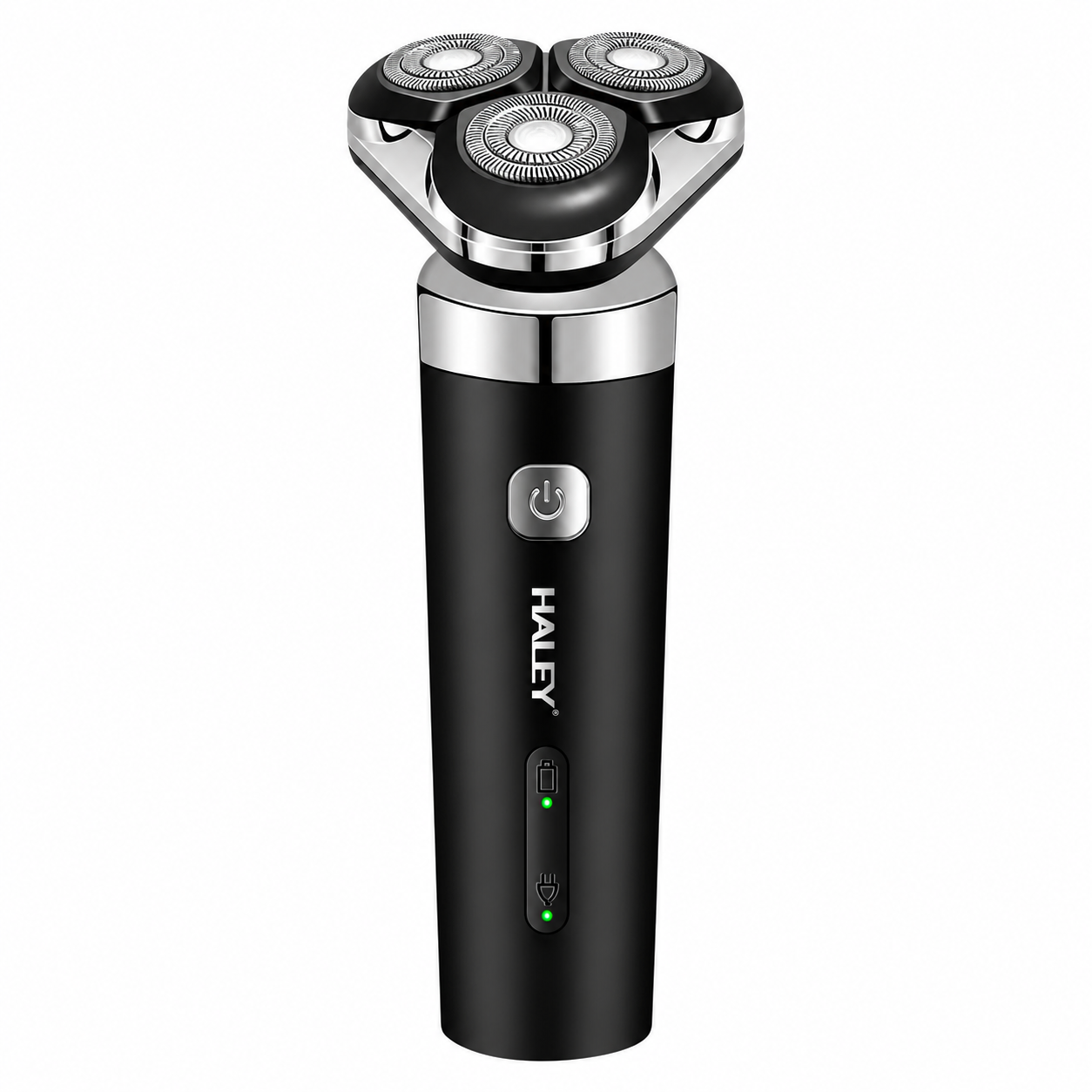 Aparat de Bărbierit Electric HALEY HY-4705 3 în 1, 3 Capete Rotative, Trimmer Barbă și Nas, Încărcare USB, Bărbați