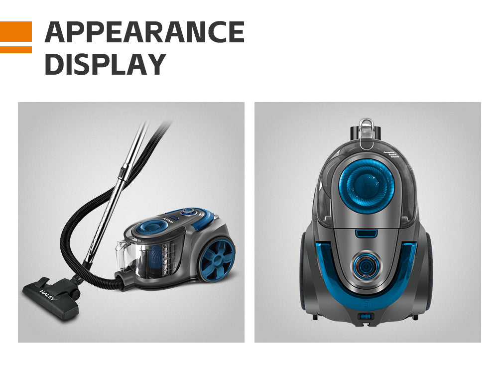 Aspirator Fără Sac HALEY 4,5L, 3000W, Aspirator de Praf, Aspirator Puternic cu Fir, de Calitate, cu Ciclon