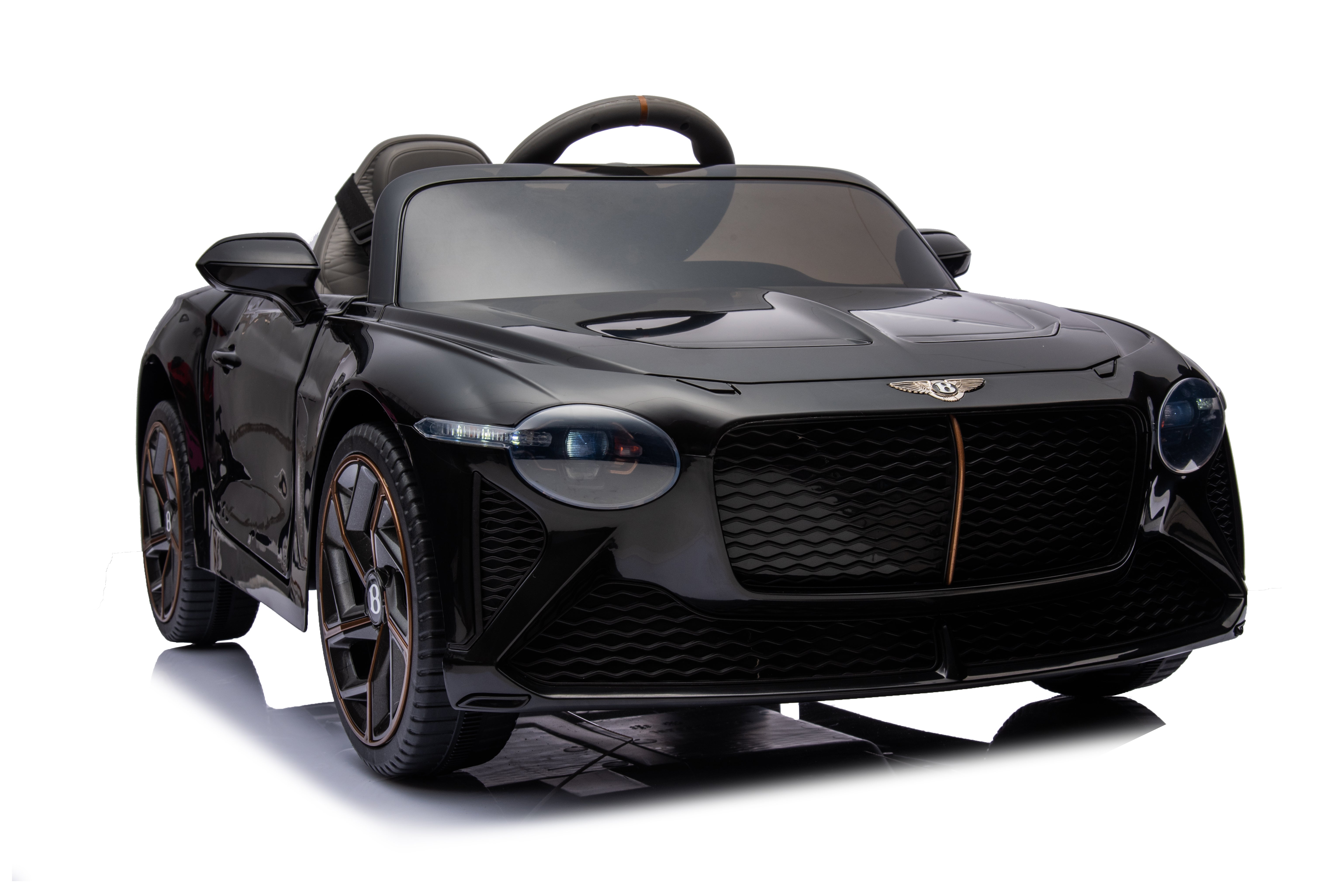 Mașinuță electrică copii Bentley Bacalar oficial licentiat, Kidoo, 12V, 2 motoare, telecomandă 2.4G, LED, USB, Bluetooth, 3-8 ani