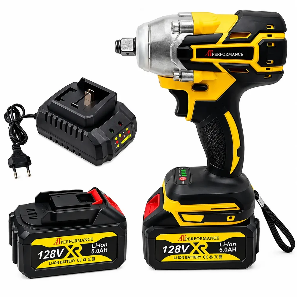 Mașină De Înșurubat Cu Impact AT PERFORMANCE® 850Nm, 128V, 2 Acumulatori 5Ah, Set 40 Accesorii, Valiză Transport