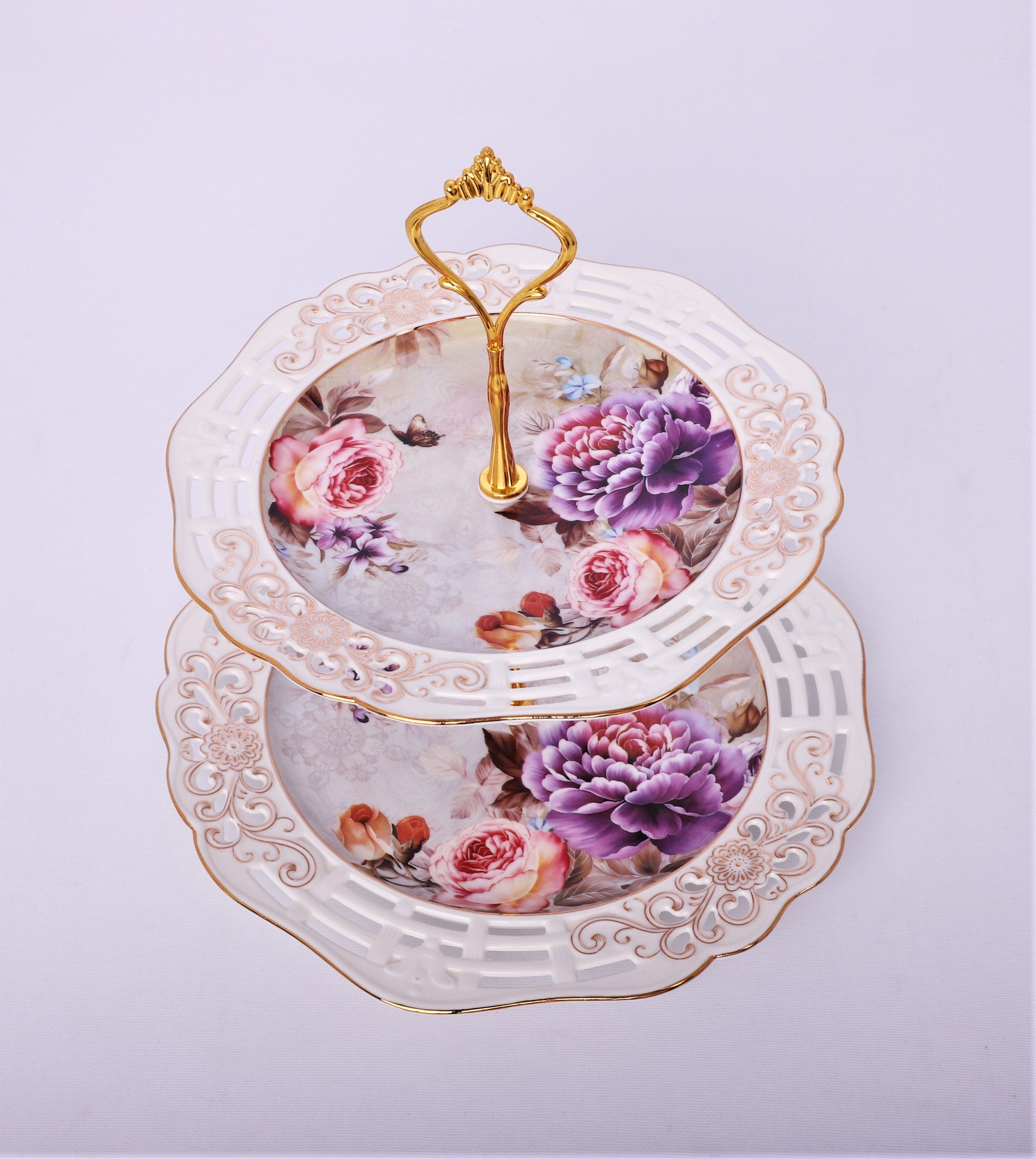 Etajera cu 2 platouri