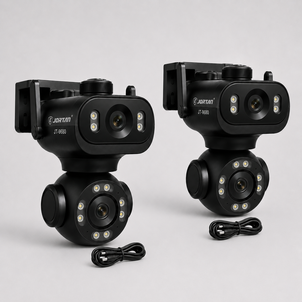 Camera Supraveghere WiFi JORTAN JT-9680 6MP Dual-Head PTZ + Cablu 5m Cadou