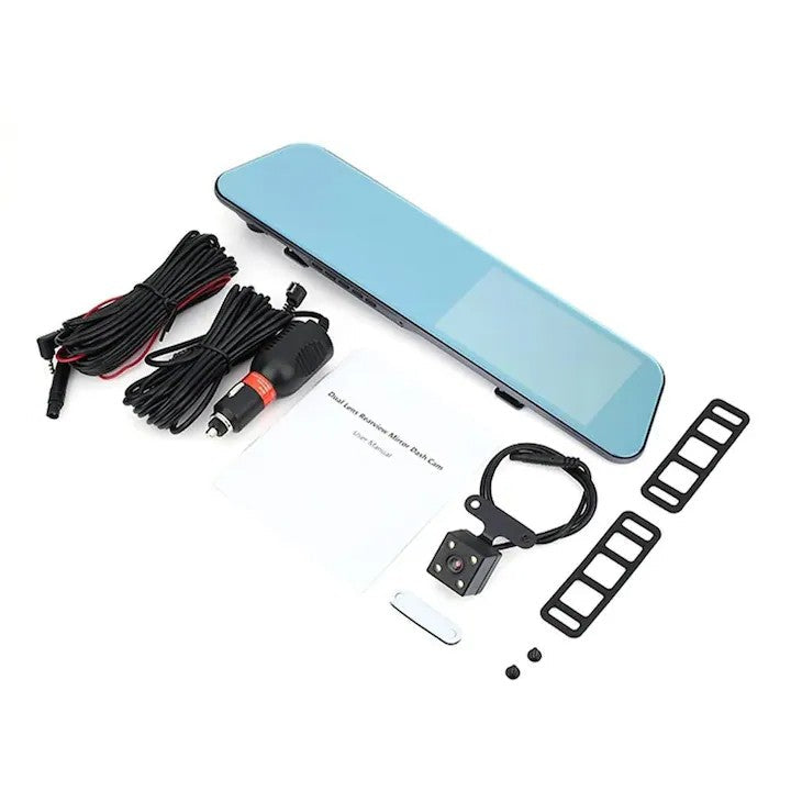 Pachet Siguranță Auto 2 în 1: Blocator Automat Loc de Parcare + Oglindă DVR Duală Full HD AT Performance | Control Complet și Protecție Fără Compromis