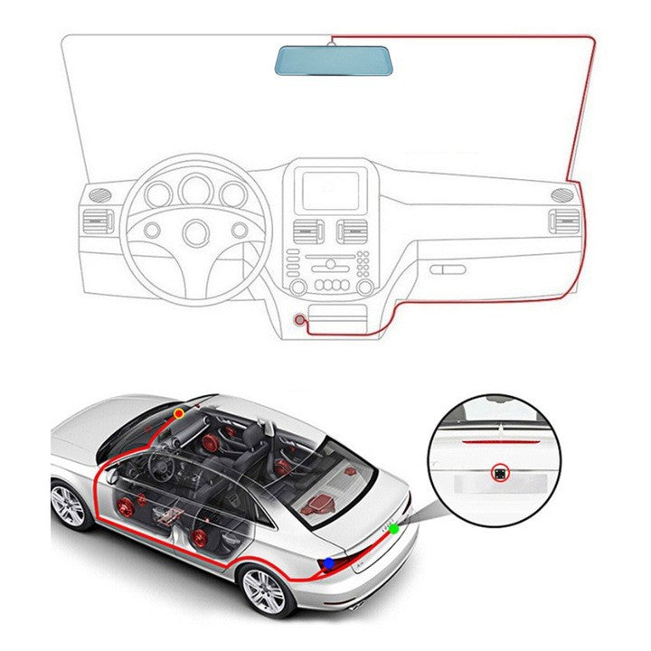 Pachet Auto AT PERFORMANCE®, Siguranță & Confort: Oglindă DVR Dual Full HD + Parasolar Pliabil UV – Protecție Completă Pentru Mașina Ta