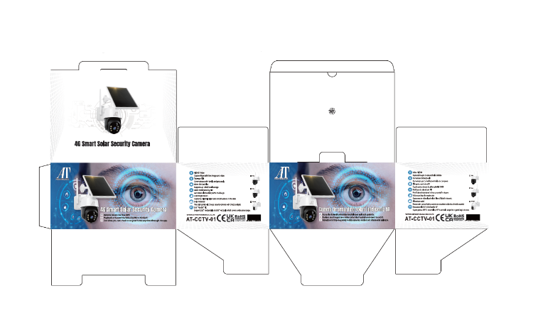 Camera de Supraveghere, AT PERFORMANCE ®, cu Incarcare Solara 4G- SIM, 3 MP, FullHD, Rotire din Aplicatie, 6 acumulatori inclusi, alarma miscare, Interior si Exterior Rezistenta la apa, Alba