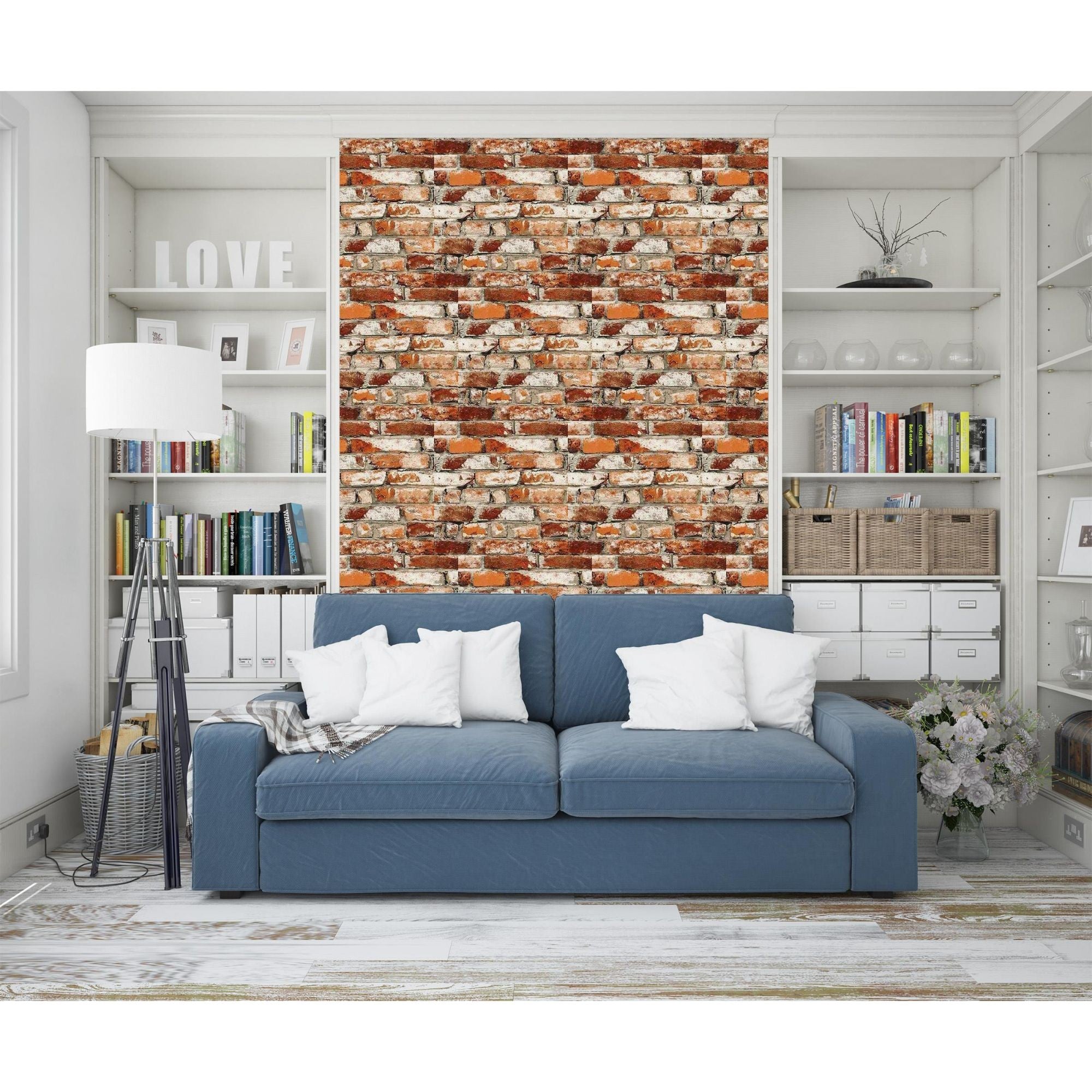 Panou Decorativ Autoadeziv AT Performance®, Model Piatra Roșie, 70x77 cm, Polistiren, Ușor de Montat, Design Mat