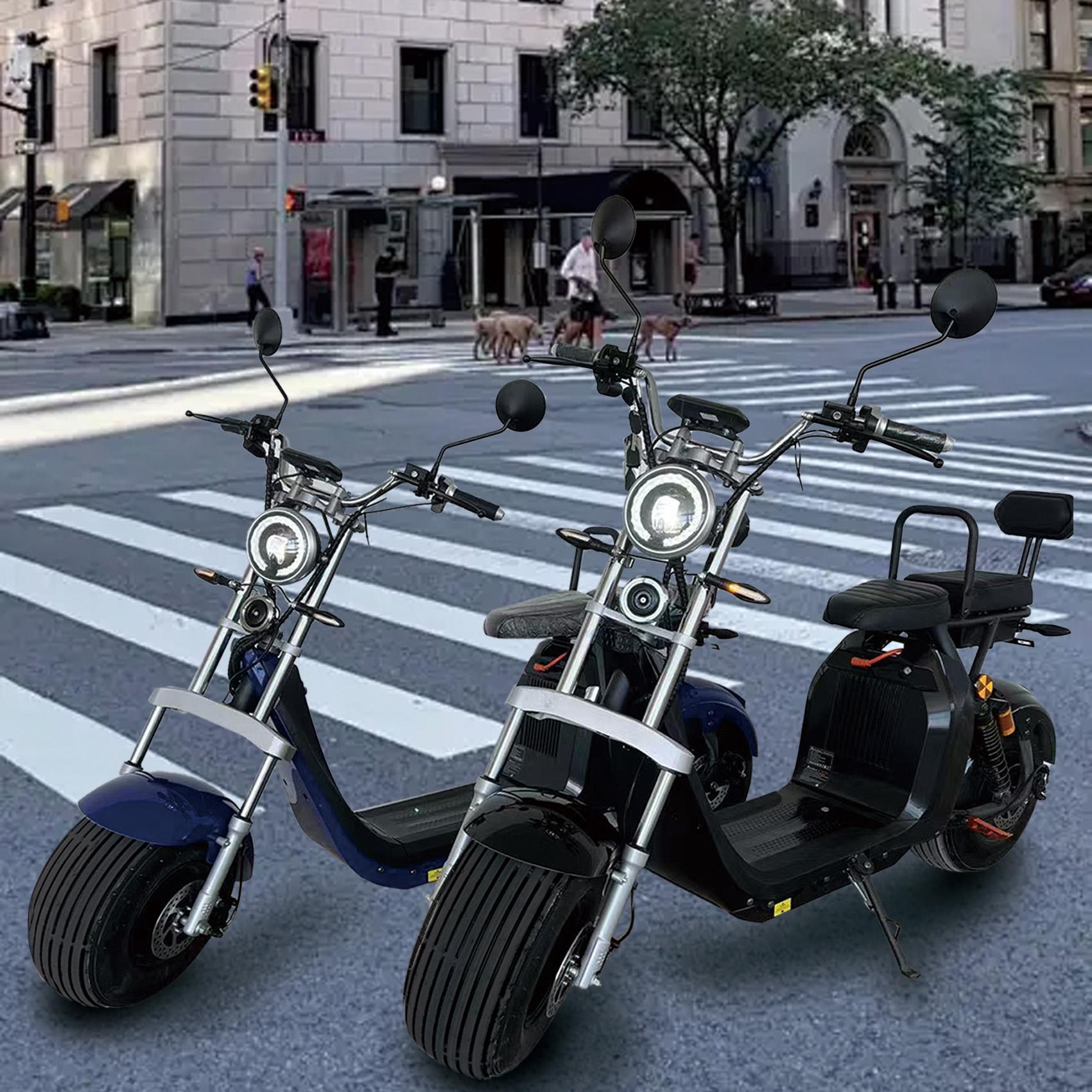 Scuter Electric 2 Persoane, Viteză Limitată 25 km/h – Fără Permis,  Motor 1500W, Baterie 20Ah, Suspensie Hidraulică, COC Inclus