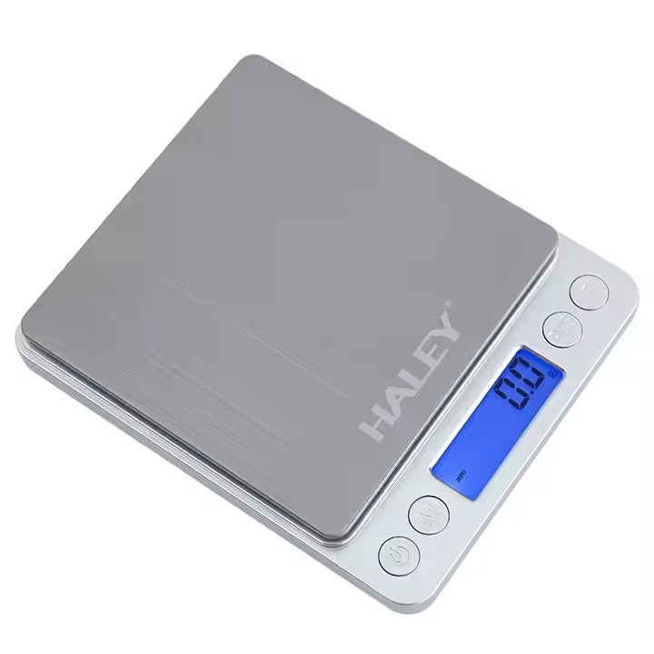 Cantar Digital HALEY de Bucatarie, 3000G, din Otel Inoxidabil, Argintiu