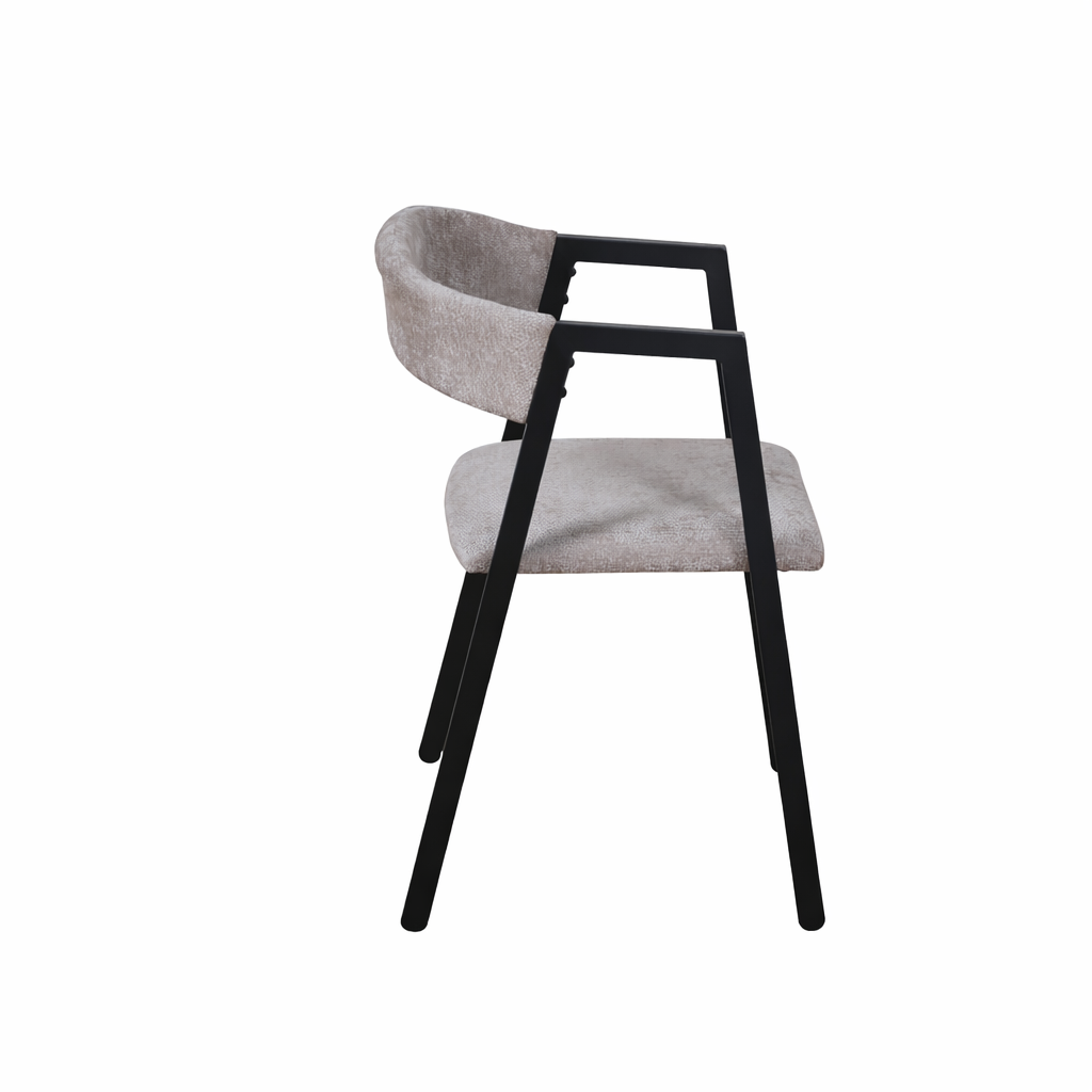 Set Masă Dining 120x70 cm cu 4 Scaune, Blat Lemn, Cadru Metalic – Stil Modern