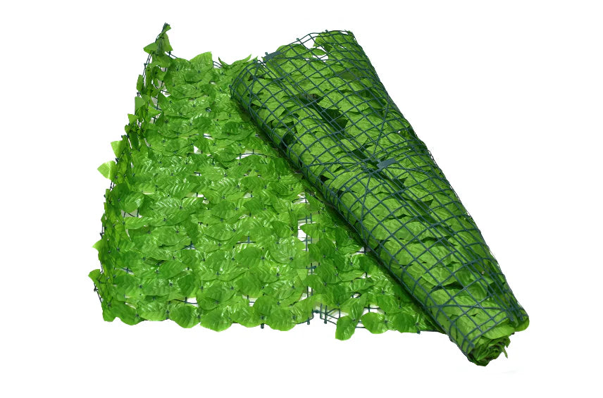 Gard viu decorativ frunze artificiale AT PERFORMANCE®, 3m x 1m lungime, verde deschis