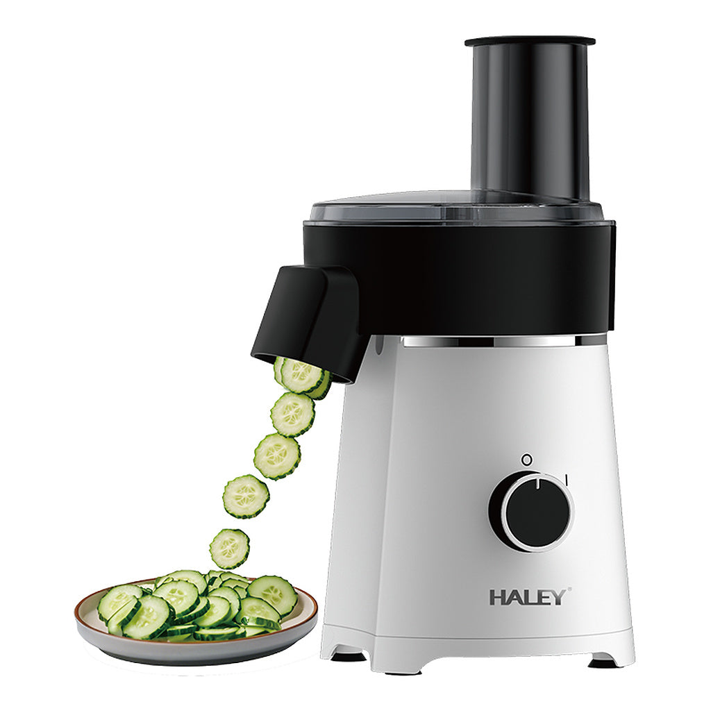 Răzătoare Electrică Multifuncțională HALEY® HY-1330, 600W, 5 Accesorii de Tăiere, Feliere și Răzuire, Lame din Oțel Inoxidabil, Motor Puternic, Componente Detașabile, Bază Antialunecare