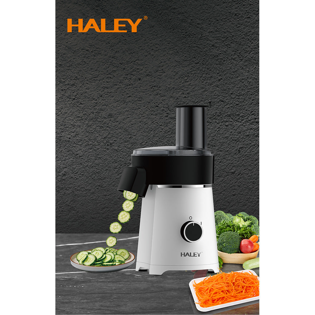 Răzătoare Electrică Multifuncțională HALEY® HY-1330, 600W, 5 Accesorii de Tăiere, Feliere și Răzuire, Lame din Oțel Inoxidabil, Motor Puternic, Componente Detașabile, Bază Antialunecare