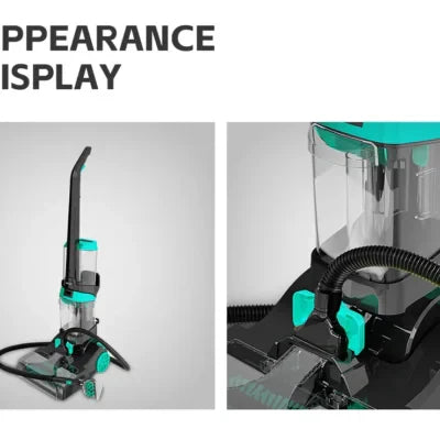 Aparat de Curățat Covoare HALEY HY-3916, 3600W, Rezervor Dublu, Încălzire Apă, Uscare Rapidă, 7.2 kg, 2.1L / 1.6L Capacitate