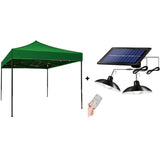 Set Grădină Evenimente AT PERFORMANCE® – Cort Pavilion 3x3m + 2 Lămpi Solare LED cu Telecomandă, IP65, Iluminare Autonomă