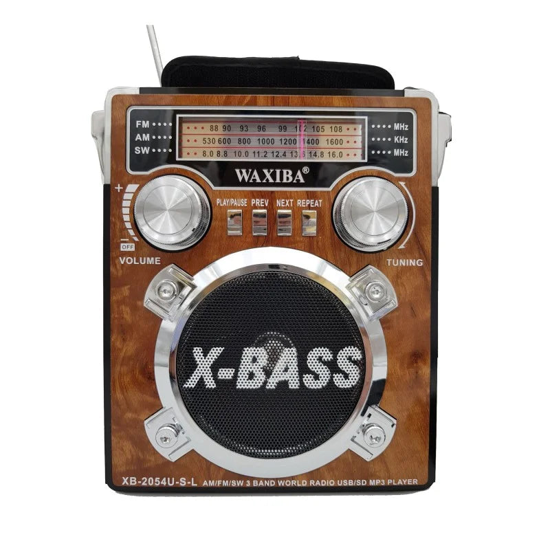 Radio Portabil AM/FM/SW cu Bluetooth, MP3, USB/TF și Lanternă