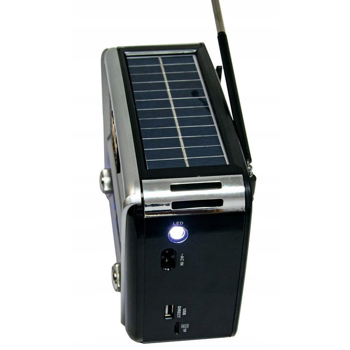 Radio Portabil Golon RX-BT455S cu Bluetooth, USB/SD, Panou Solar și Lanternă