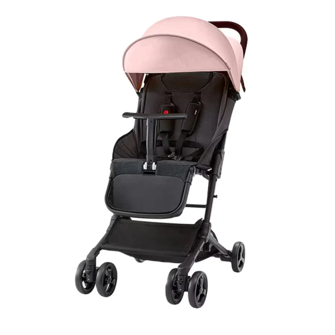 Cărucior copii pliabil AT PERFORMANCE® – Ultra compact, 5 kg, aluminiu, 6-36 luni, ideal pentru avion, negru