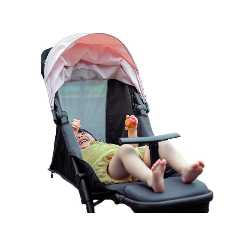 Cărucior copii pliabil AT PERFORMANCE® – Ultra compact, 5 kg, aluminiu, 6-36 luni, ideal pentru avion, negru