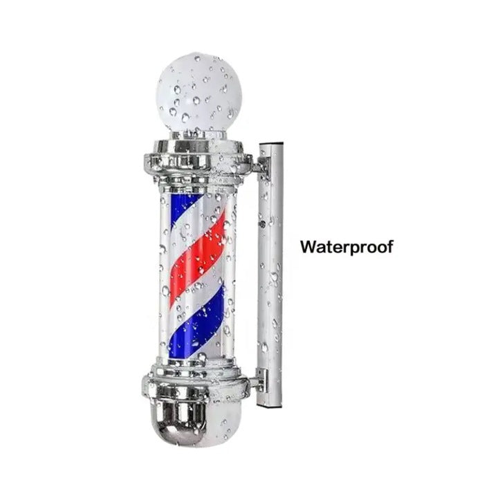 Reclama luminoasa frizerie, barber shop, Barber Pole, 88 x 20 x 23, Rosu/Alb/Albastru
