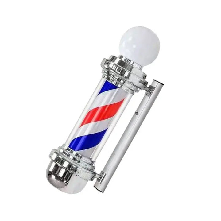 Reclama luminoasa frizerie, barber shop, Barber Pole, 88 x 20 x 23, Rosu/Alb/Albastru