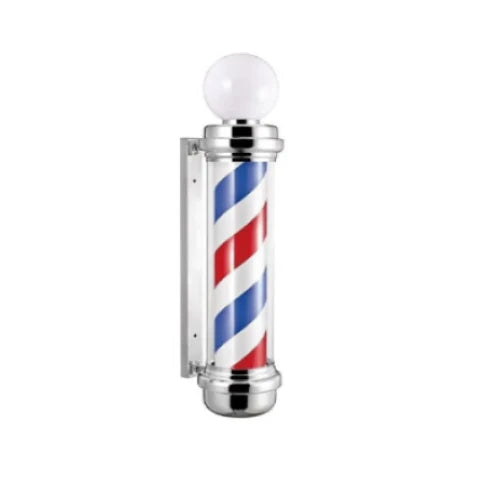 Reclama luminoasa frizerie, barber shop, Barber Pole, 88 x 20 x 23, Rosu/Alb/Albastru
