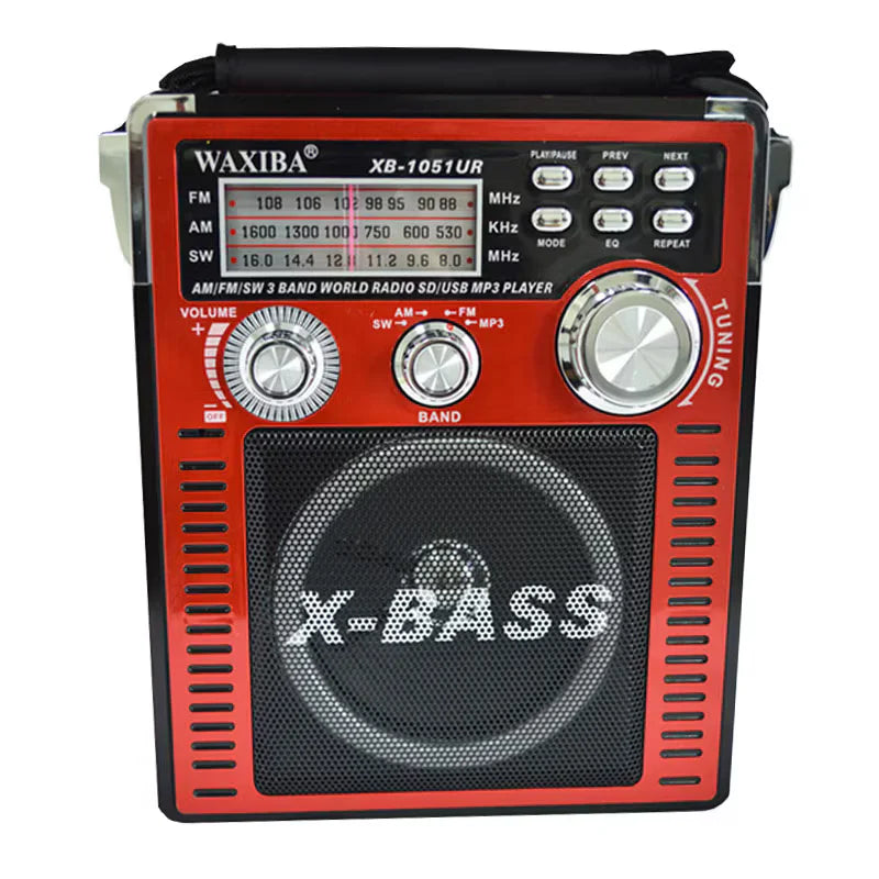 Radio Portabil AM/FM/SW cu Bluetooth, MP3, USB/TF și Lanternă
