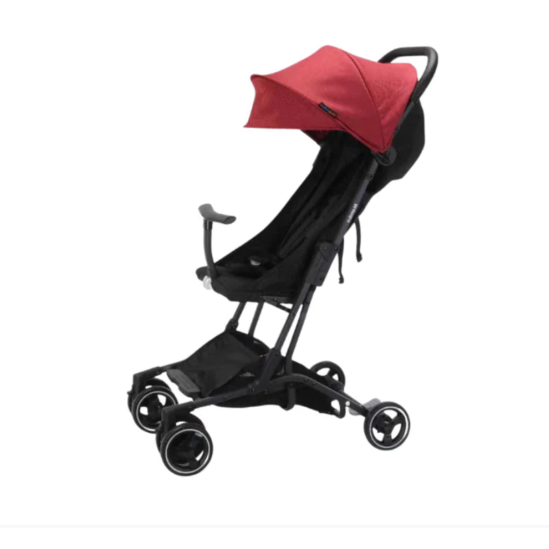 Cărucior copii pliabil AT PERFORMANCE® – Ultra compact, 5 kg, aluminiu, 6-36 luni, ideal pentru avion, negru