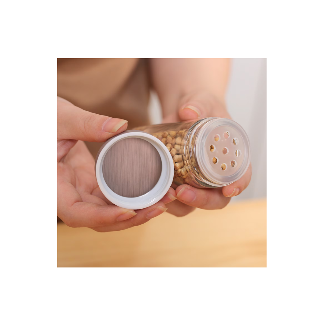 Set 20 recipiente, At Performance, pentru condimente, cu suport inox rotativ, argintiu