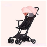 Cărucior copii pliabil AT PERFORMANCE® – Ultra compact, 5 kg, aluminiu, 6-36 luni, ideal pentru avion, negru