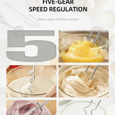 Mixer de mână Haley HY-1660 – 5 trepte de viteză și funcție turbo pentru preparate perfecte